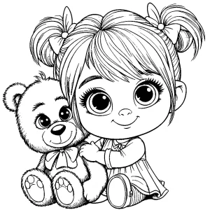 coloriage Cindy Lou gratuit à imprimer
