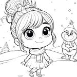 coloriage Cindy Lou à imprimer pdf gratuit
