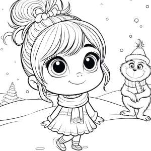 coloriage Cindy Lou à imprimer pdf gratuit