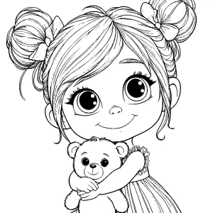 coloriage Cindy Lou pour enfant de 8 ans