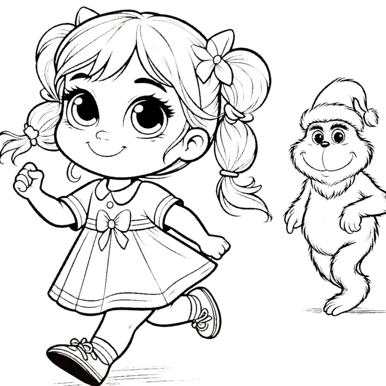 Tranh tô màu Cindy Lou Who