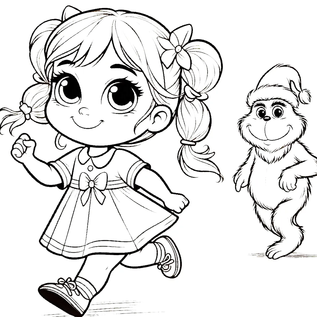 Tranh tô màu Cindy Lou Who