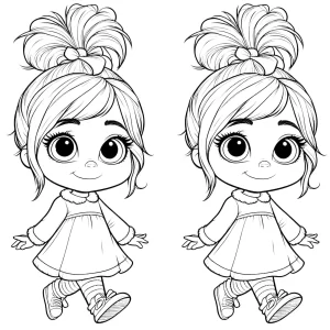 coloriage Cindy Lou à imprimer pour enfant de 12 ans