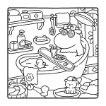 coloriage Coco Wyo à imprimer pour enfant de 4 ans