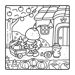 coloriage Coco Wyo et apprentissage