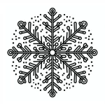coloriage Flocon de Neige à imprimer pour enfant de 3 ans