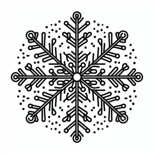 coloriage Flocon de Neige à imprimer pour enfant de 3 ans