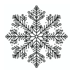 imprimer coloriage Flocon de Neige gratuit