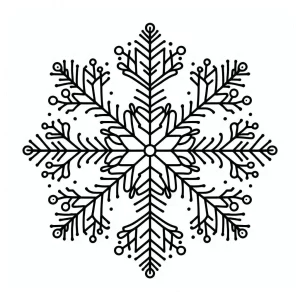 imprimer coloriage Flocon de Neige gratuit