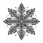 coloriage Flocon de Neige à imprimer gratuitement pdf