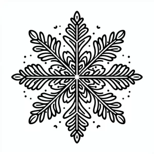 coloriage Flocon de Neige à imprimer gratuitement pdf