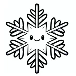 coloriage Flocon de Neige à imprimer gratuit