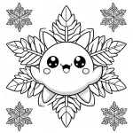 coloriage Flocon de Neige à imprimer pdf