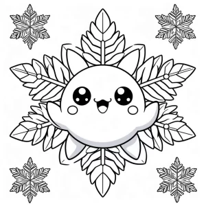 coloriage Flocon de Neige à imprimer pdf