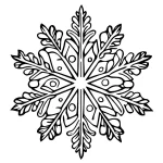 coloriage Flocon de Neige à imprimer pour enfant de 3 ans