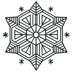 coloriage Flocon de Neige à imprimer pour enfant de 8 ans