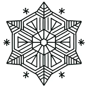 coloriage Flocon de Neige à imprimer pour enfant de 8 ans