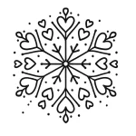coloriage Flocon de Neige pour enfant de 6 ans