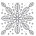 coloriage Flocon de Neige pour enfant à imprimer