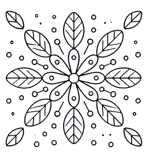 coloriage Flocon de Neige pour enfant à imprimer
