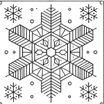 coloriage Flocon de Neige pour enfant de 8 ans