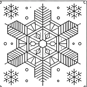 coloriage Flocon de Neige pour enfant de 8 ans