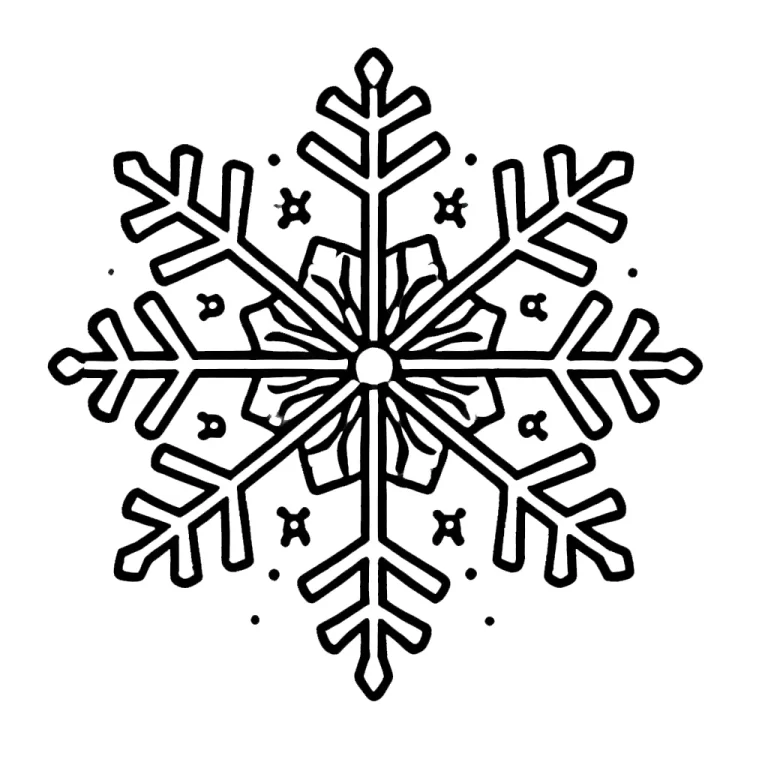 Tranh tô màu Flocon de neige