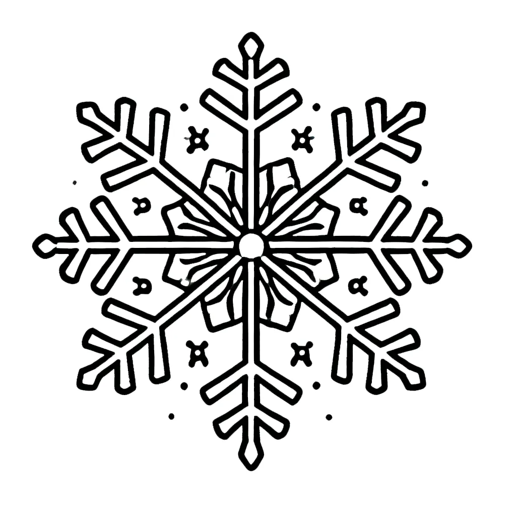 Tranh tô màu Flocon de neige