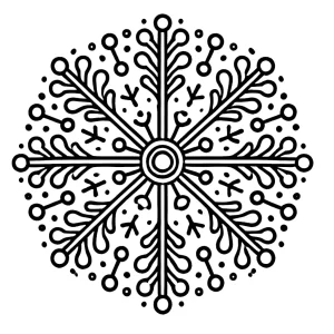 coloriage Flocon de Neige d