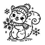 coloriage Flocon de Neige a imprimer pour enfant de 4 ans