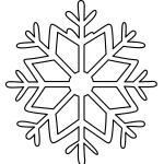 coloriage Flocon de Neige pour enfant de 3 ans