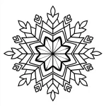 imprimer coloriage Flocon de Neige gratuit