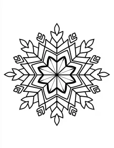 imprimer coloriage Flocon de Neige gratuit