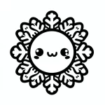 coloriage Flocon de Neige à imprimer pdf