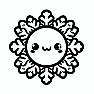 coloriage Flocon de Neige à imprimer pdf