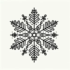 coloriage Flocon de Neige pour enfant a imprimer gratuit