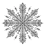 coloriage Flocon de Neige gratuit en ligne
