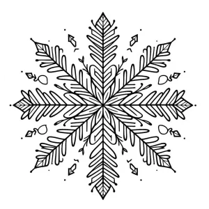 coloriage Flocon de Neige gratuit en ligne