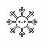 coloriage Flocon de Neige gratuit pour enfants