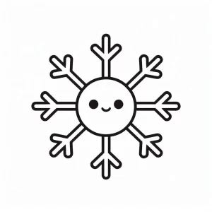 coloriage Flocon de Neige gratuit pour enfants
