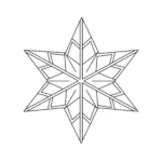 coloriage Flocon de neige étoile gratuit a imprimer