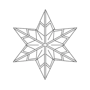 coloriage Flocon de neige étoile gratuit a imprimer