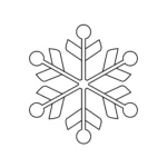 coloriage Flocon de neige géométrique simple pour enfant de à imprimer