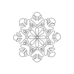 coloriage Flocon de neige répétitif pour enfant de 10 ans