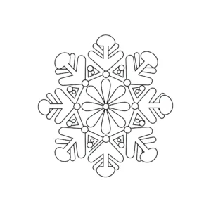 coloriage Flocon de neige répétitif pour enfant de 10 ans