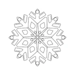 coloriage Flocon de neige tourbillonnant à imprimer pdf gratuit