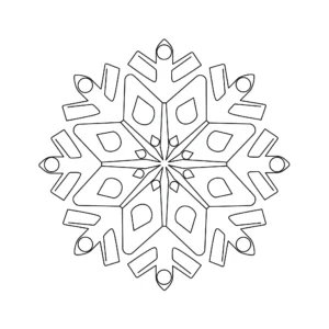 coloriage Flocon de neige tourbillonnant à imprimer pdf gratuit
