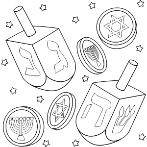 coloriage Hanukkah a imprimer