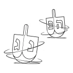 coloriage Hanukkah à imprimer pour enfants