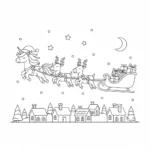 coloriage Licorne de Noël et dessins